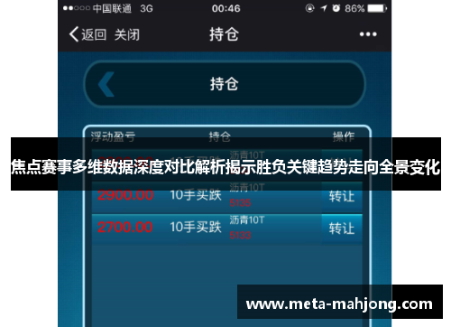 焦点赛事多维数据深度对比解析揭示胜负关键趋势走向全景变化